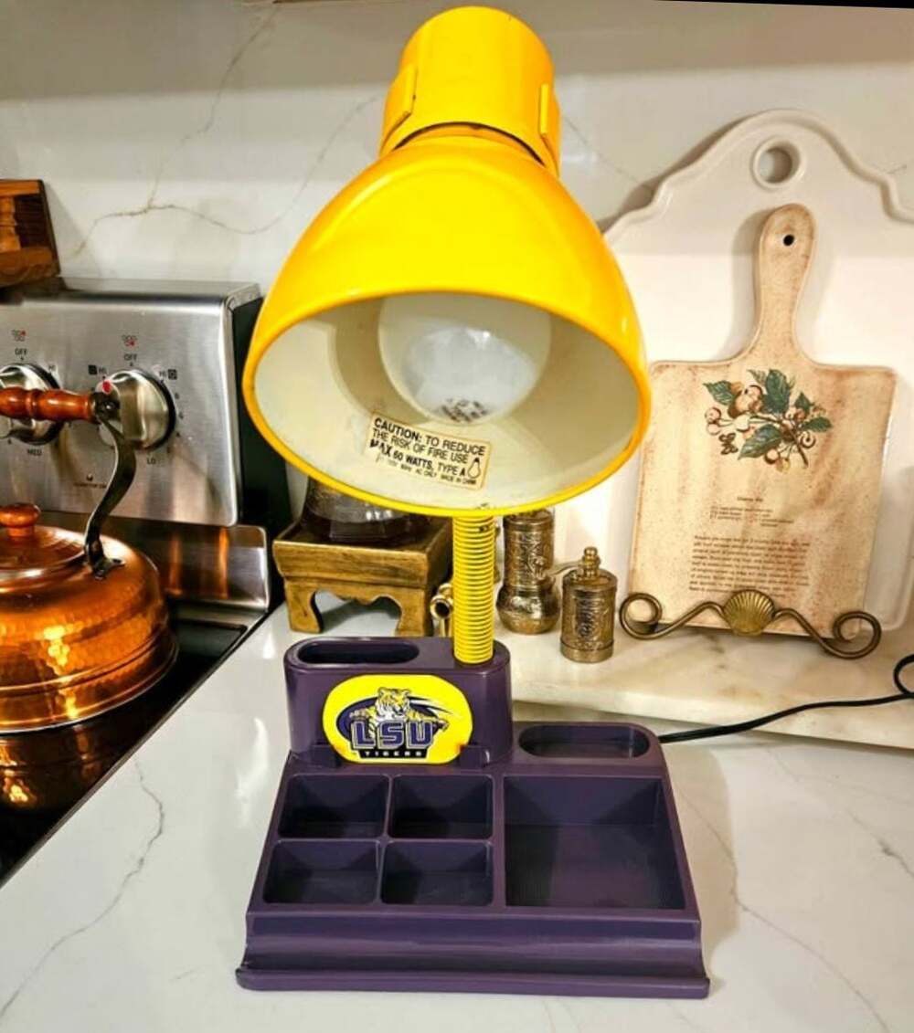 LSU Tigers Gooseneck Desk Lamp with Desk Organizer